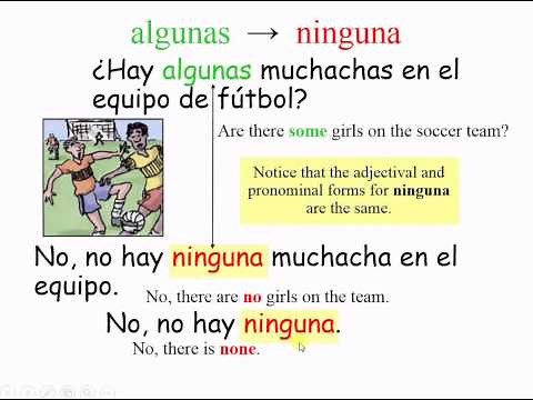 Indefinite and Negative words Spanish