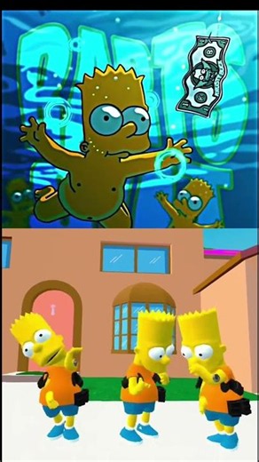 Homer let the barts out ORIGINAL vs 3D #meme #homerletthebartsout #homer