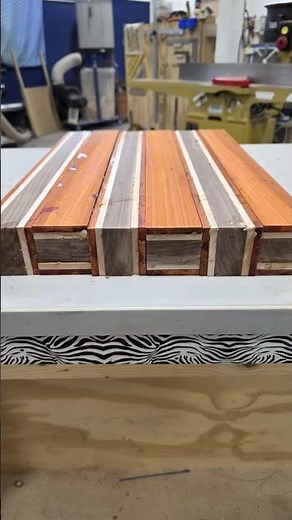 Basket weave end grain cutting board. Padauk, Maple and walnut. 1st glue up #endgrain
