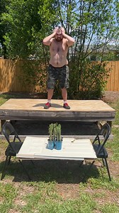 5.6M views · 43K reactions | Flying elbow drop onto cactus pt 2 ( WWE MICK FOLEY STYLE ) I am a professional stunt man | Super humman | Facebook