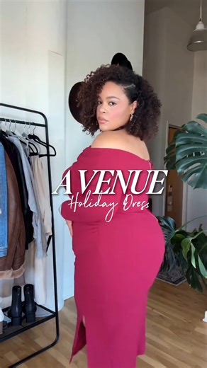 Avenue Plus Size Clothing on Instagram: "Your holiday glam just got an upgrade! @veronicaaabrown looking absolutely luxe in the Collette Off The Shoulder Gathered Waist Dress! Ready to steal the spotlight this season!"