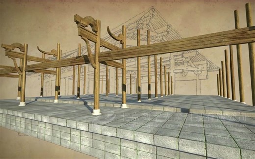 【三维动画】中国传统古建建造过程