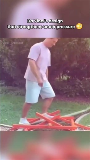 Da Vinci's smartest bridge design #leonardodavinci #physics #shorts