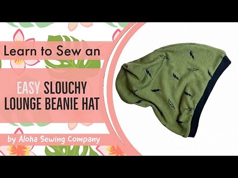🪡🧵How to Sew an Easy DIY Baby & Kids Slouch Beanie Hat w/ Knit Fabric - Printable PDF Sewing Pattern