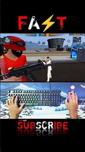 free fire keyboard mouse gameplay with handcam→pc gameplay
