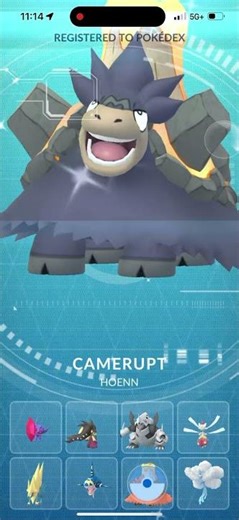 Shiny Mega Camerupt Evolution In Pokémon Go