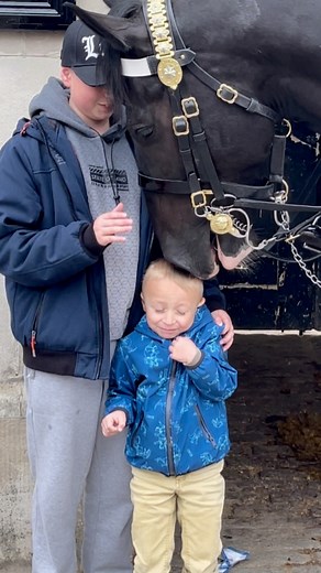 Heartwarming Moment: Cute Girl Poses with Kings Guard Horse! Her Reaction is Priceless! 😍🐴 #HeartwarmingMoment #KingsGuardEncounter #AdorableReaction #ClickbaitAlert"Description: "Prepare to be charmed as you witness the heartwarming encounter between a cute boy and a Kings Guard horse! He reaction is absolutely adorable and will melt your heart. Don't miss out on this unforgettable moment captured on camera! #HeartwarmingMoment #KingsGuardEncounter #AdorableReaction #ClickbaitAlert" | UK GOOD
