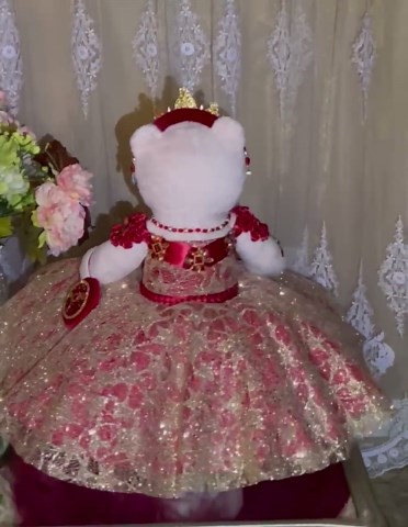 Handmade Princess Teddy Bear Quinceanera Keepsake Decor (24" Tall)