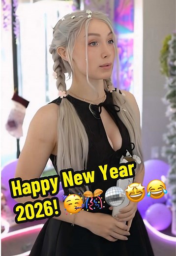 Happy New Year 2026! 🥳🎊🪩🤩😂 #BluKitsune9 #Funny #HappyNewYear #2026 #Twitch
