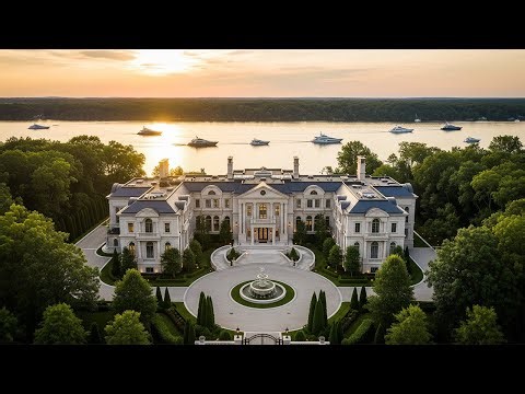 Inside a $99,236,000 Lakefront Mega Mansion in Minnesota with Private Superyacht Dock