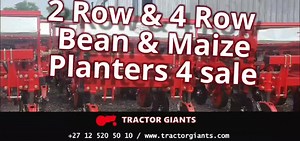 21 shares | 2 Row / 4 Row Bean and Maize planters for sale !!  HOT SALE Contact details ☎️: +2712 520 5010 Web : www.tractorgiants.com Email  : marketing@tractorgiants.com 440 Lavender Rd, Wonderboom, Pretoria North, 0182 Tractor Sales : Stefan - 081 252 0028 George - 074 378 3795 Giovanni - 067 710 7386 Tractor Parts sales  Jannie - 0658631471 | Tractor Giants | Facebook