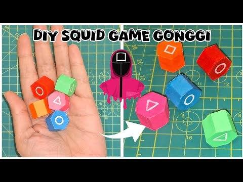 How To Make Squid Game Gonggi Stones / DIY Gonggi Game With Paper / Squid Game Gonggi / Squid Game✨