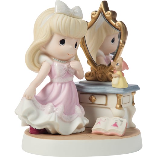 Enesco Precious Moments Disney Cinderella with Mirror Figurine 5.7in H