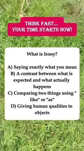 📝What is Irony? – Literary Device Quiz #shorts #iqvistax #riddle