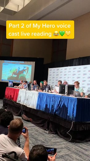 Here’s another clip. Justin is the GOAT 🤣💚 #fyp #foryoupage #mha #bnha #MyHeroAcademia #Deku #midoriya #justinbriner #allmight #chrissabat