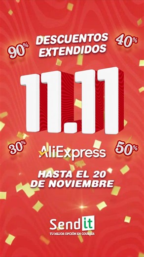1.2K views |  ¡Paraguay, el 11.11 se estira hasta el 20/11! Con Sendit traés todas tus compras de AliExpress y SHEIN durante más días, con courier internacional rápido, 3 vuelos semanales desde Miami y casilla internacional gratuita. Compras online seguras a todo el país.  Ingresá a sendit.com.py | Sendit Paraguay | Facebook