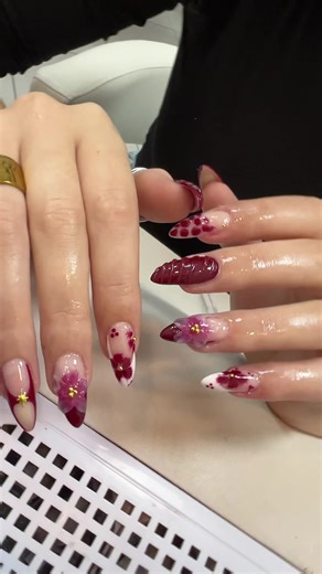 Elegant Burgundy December Nail Ideas