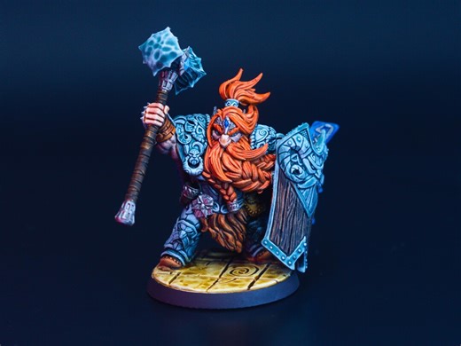 Dwarf Paladin | Painted Miniature for Dnd | Hero / Player Character | Dwarven Fighter / Dwarf Warrior / Dwarf Cleric / Dwarf Mini | AG - Etsy