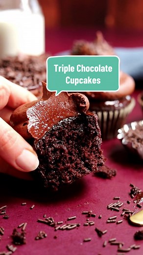 NEW Triple Chocolate Cupcakes! First of all, this recipe is EASY all in one bowl. Second, they are so moist and chocolaty, dipped in dark chocolate ganache and topped with my popular BEST chocolate buttercream frosting (even for people who don’t like buttercream). You’ve got try them. The brand new recipe is up on the site. Link in bio. https://scientificallysweet.com/moist-one-bowl-triple-chocolate-cupcakes/ #chocolatecupcakes #triplechocolatecake #triplechocolatecupcakes #chocolatecake