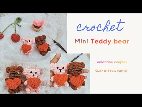 free small teddy bear crochet pattern| free crochet mini teddy bear pattern #crochet #viral #youtube