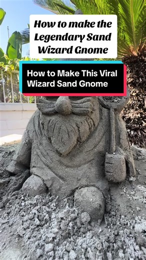 Sand Wizard Gnome Tutorial for the beach this summer!!! #gnome #gnomes #wizard #tutorial #howto #sand
