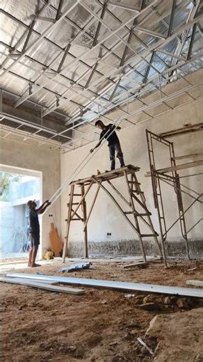 quick way to install a drop ceiling frame#interiordesign #pvc_ciling_design #upvcprofile