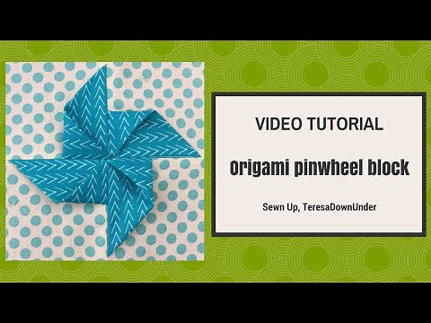 Origami pinwheel block tutorial