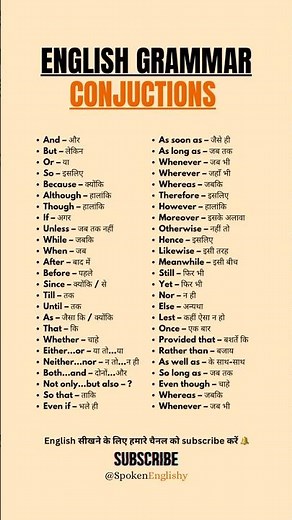 English Conjunctions 🔥 | Speak Fluent English #conjunction #englishgrammar #shorts