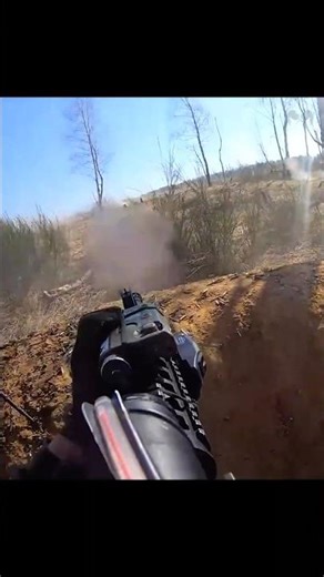 M240B Fire Support as Troops Storm Trenches