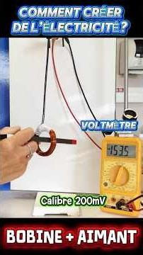 How does a simple magnet create electricity? (Magnetic induction). Scientific experiment.