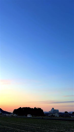 いつもの田舎の風景😌 美しい空✨