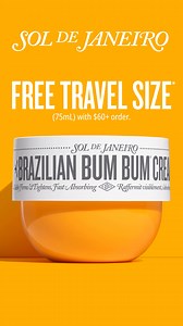 🎂 HBD, Bum Bum Cream! FREE travel size with $60 order 🥳 Snag your daily pick me-up since 2015. | Sol de Janeiro