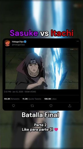 Sasuke vs Itachi (Parte 2 😈)