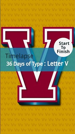 36 Days of Type • Letter V #36daysoftype #timelapse #procreate #adobeexpress