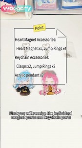 Tutorial💗How to assemble the heart magnet keychains #custommerch #customkeychain #artbusiness