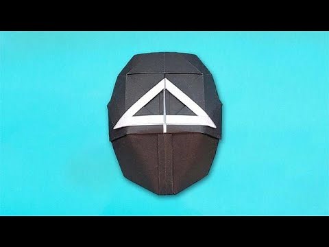Cách gấp mặt nạ Squid Game bằng giấy | Origami Squid Game Mask.