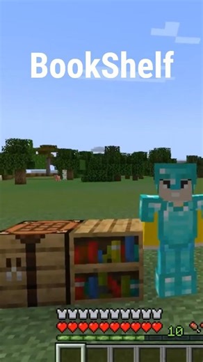 How To Make Bookshelf in Minecraft 📚 Easy #minecraft #gaming #bookshelf #shorts #trendingshorts