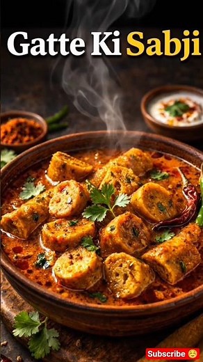 Authentic Rajasthani Gatte Ki Sabji Recipe 😋 | Easy Besan Curry | Step by Step