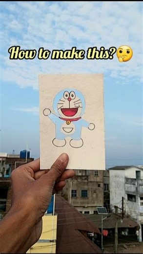 How to make this Doraemon paper diy art💙 #shorts #diy