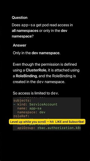 RBAC #kubernetes #interview