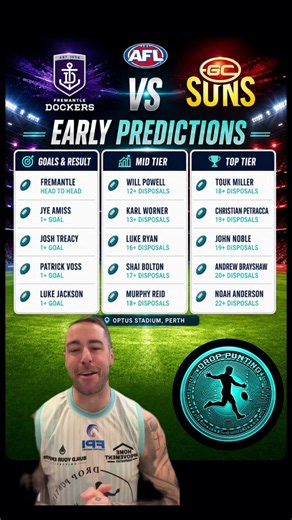 Fremantle Dockers vs Gold Coast Suns preview: top 5 betting options