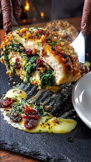 Cranberry Spinach Stuffed Chicken Breast