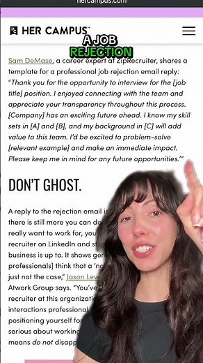 How to respond to a job rejection (template)