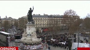 Thousands gather to remember Charlie Hebdo attacks