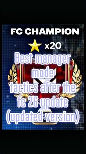 Best Manager mode tactics for 4-3-3 Holding after the fc 26 update #football #fc mobile #fifa