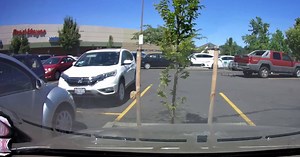 Woman Littering On A Parking Lot Gets Instant Lesson