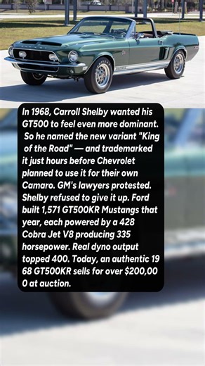 The Shelby Mustang Carroll Nearly Got Sued For Naming #shorts #automobile #cars