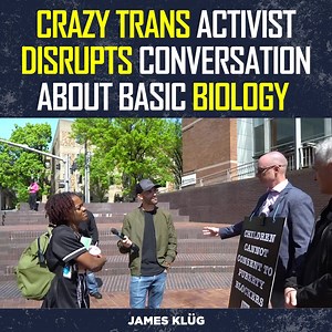 Crazy Trans Activist Disrupts Conversation About Basic Biology | James Klüg