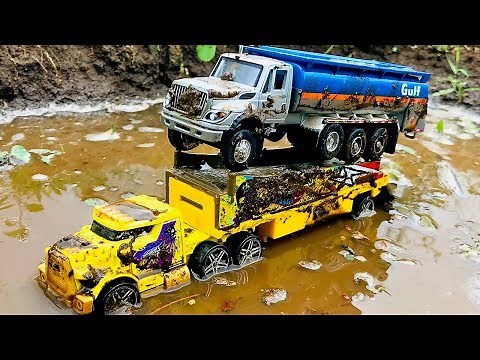 Camiones y Trailers Infantiles - Juego de Coches en el Agua para Niños - Videos for Kids