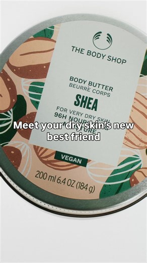 Dry skin? Meet your skin’s new best friend. Our Shea Body Butter is made with 97% ingredients of natural origin, including handcrafted Community Fair Trade shea butter from Ghana and organic babassu oil from Brazil. This most loved butter was made to protect, nourish, and hydrate seriously dry skin for up to 96 hours. Rich, non-greasy, and planet-kind (hi, 100% recycled tub 💚), this is the body care essential you’ll come back to again and again. Slather on. Glow up. Feel good, from inside and o